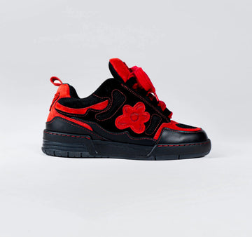 Black Red Motor Sneakers