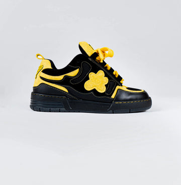 Black Yellow Motor Sneakers