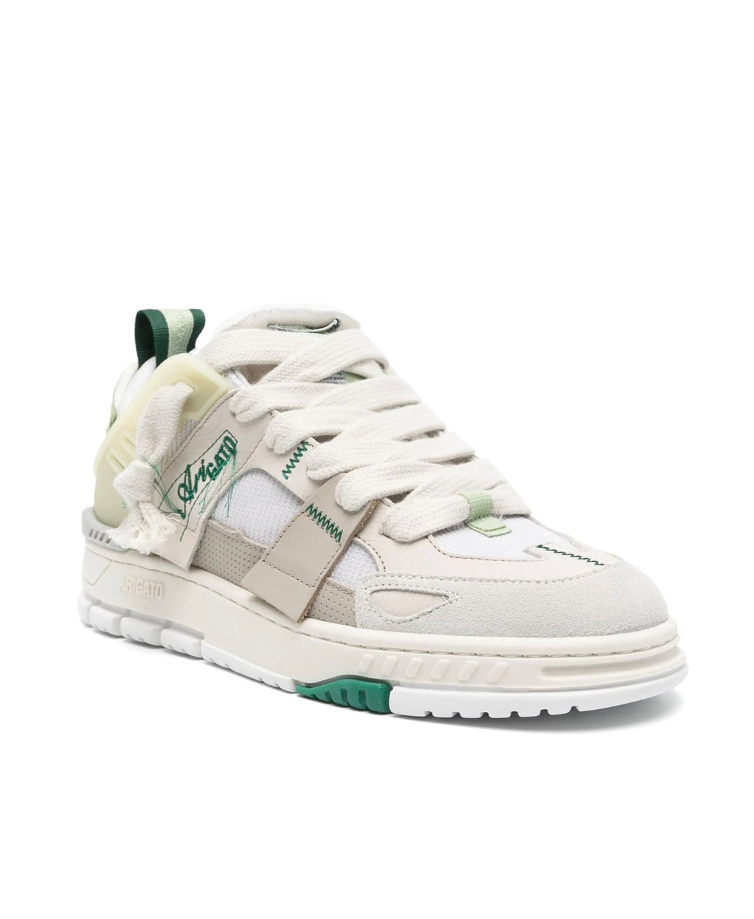 Axel Arigato Area Lo Sneaker “Strapped” – Ivory/Green
