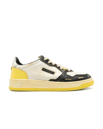 Autry Medalist Black/Yellow Distressed