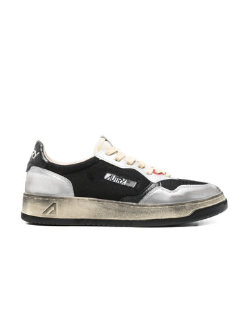 Autry Medalist Low Super Vintage Sneakers – Black/Silver