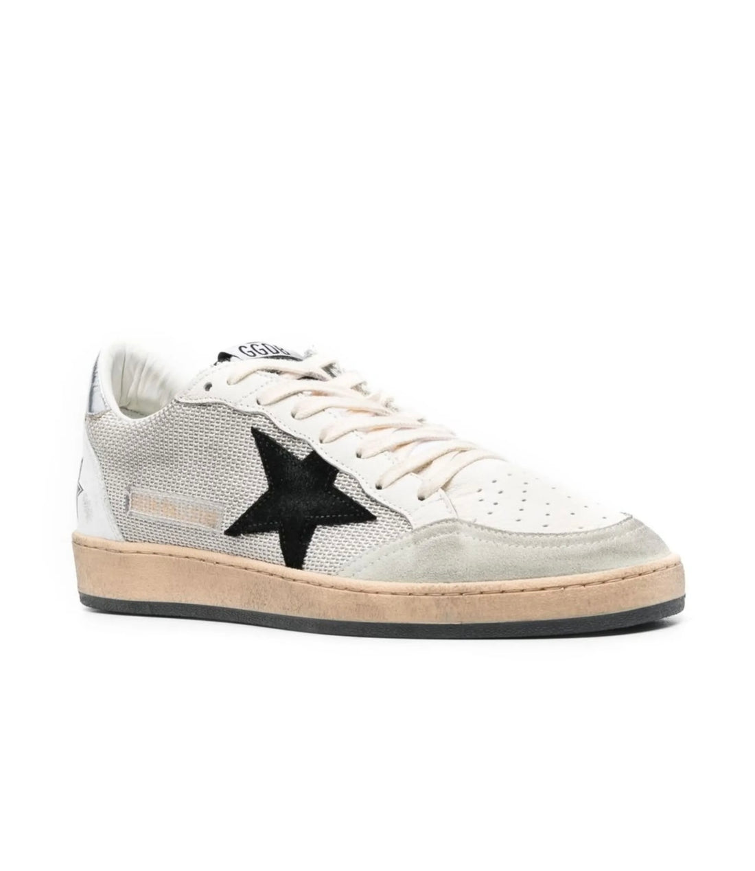 Golden Goose Ball Star Mesh & Suede Sneakers – Black Star