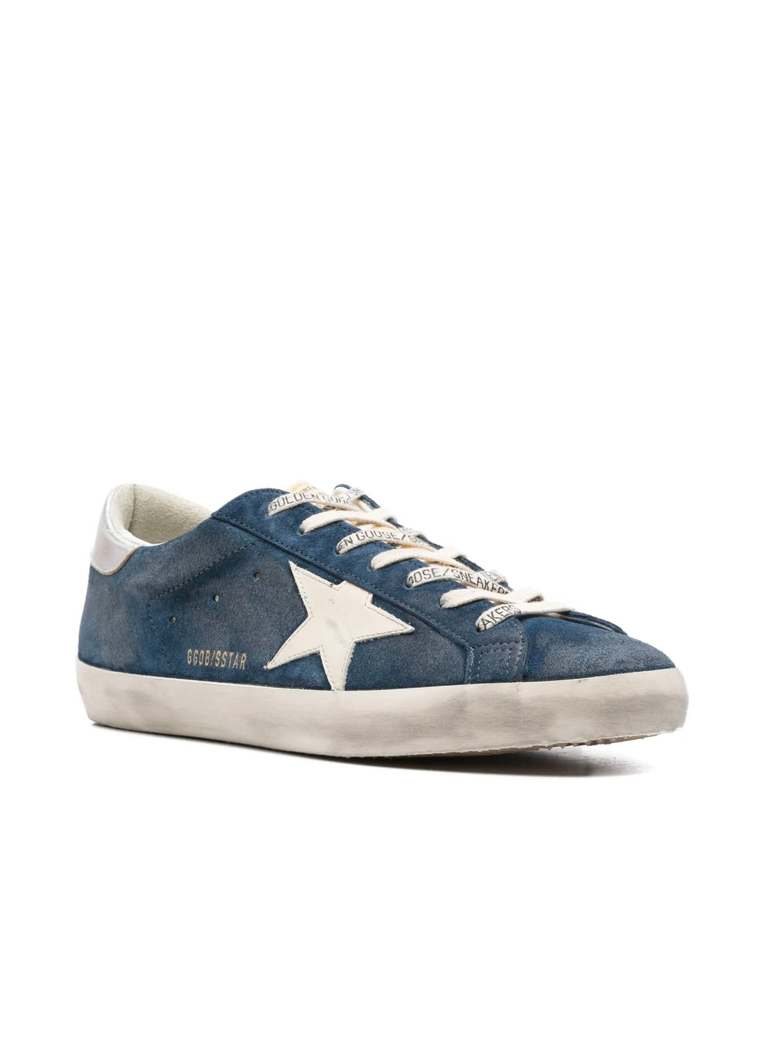Golden Goose Superstar Blue Suede Sneakers