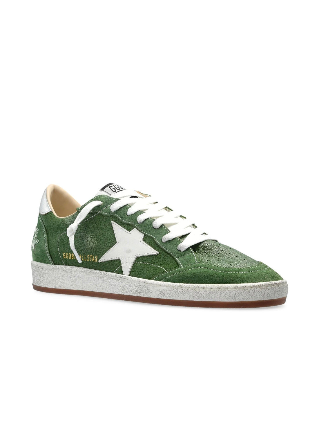 Golden Goose Ball Star Green Leather Sneakers