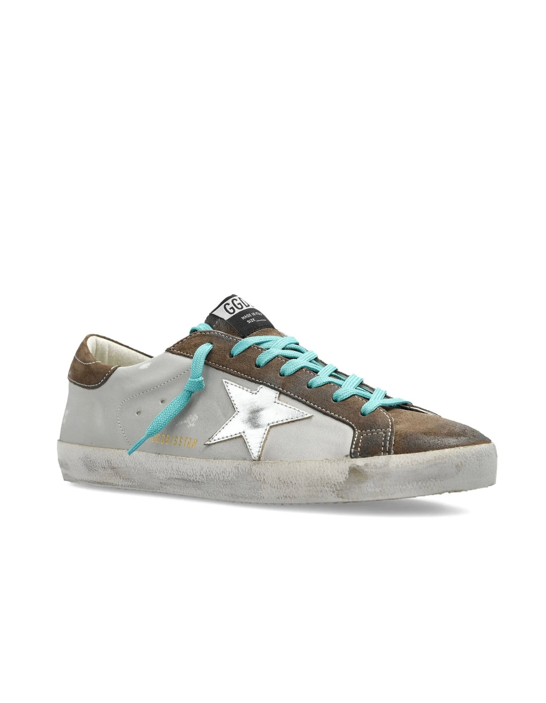 Golden Goose Superstar Leather Sneakers with Silver Star